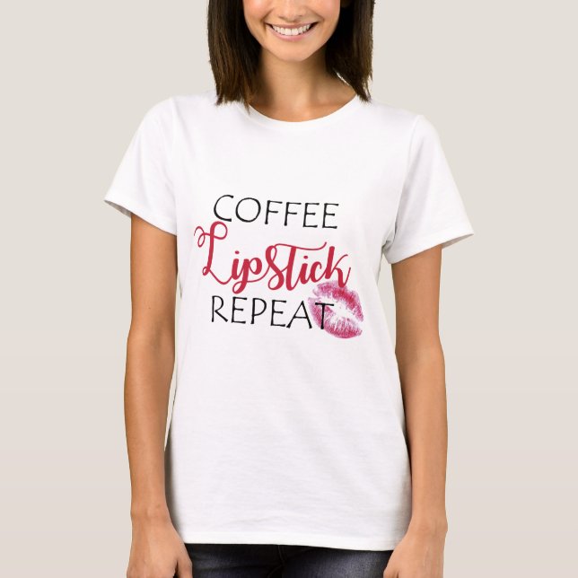 Camiseta Labial de Café Repetir (Anverso)