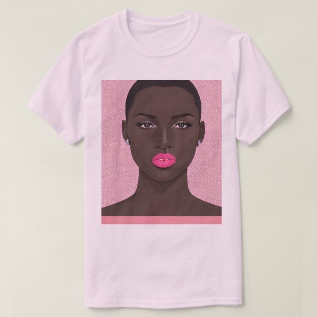Camiseta Labial Rosa (Diseño del anverso)