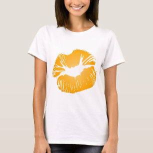 Camiseta Labios anaranjados