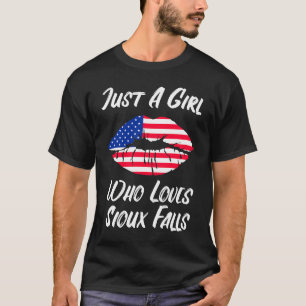 Camiseta Labios Boca Amor Bandera Americana Casos Sioux