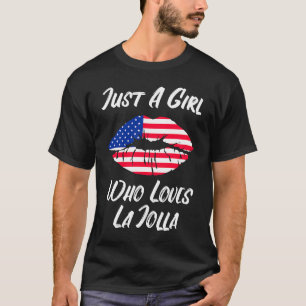 Camiseta Labios boca amor bandera americana La Jolla