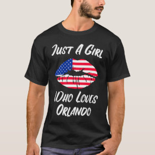 Camiseta Labios Boca Amor Bandera Americana Orlando