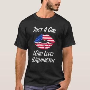 Camiseta Labios Boca Amor Bandera Americana Wilmington
