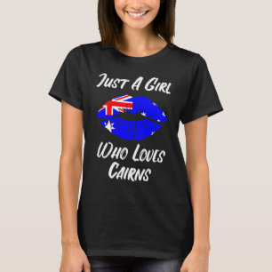 Camiseta Labios Boca Amor Bandera Australiana Cairns