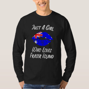 Camiseta Labios Boca Amor Bandera Australiana Isla Fraser