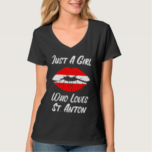 Camiseta Labios Boca Amor Bandera de Austria St Anton