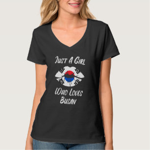 Camiseta Labios Boca Amor Bandera de Corea del Sur Busan