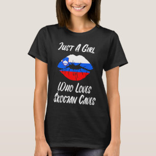 Camiseta Labios Boca Amor Bandera Eslovena Cuevas de Skocja