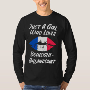 Camiseta Labios Boca Amor Bandera Francesa Boulogne Billanc