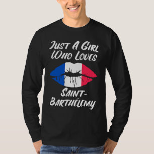 Camiseta Labios Boca Amor Bandera Francesa Saint Barthelemy