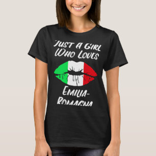 Camiseta Labios Boca Amor Bandera Italiana Emilia Romagna
