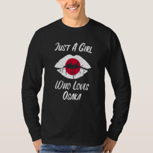 Camiseta Labios Boca Amor Bandera Japonesa Osaka