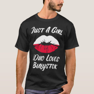 Camiseta Labios Boca Amor Bandera Polaca Bialystok