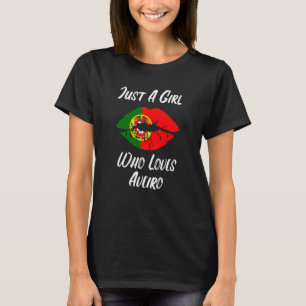 Camiseta Labios Boca Amor Bandera Portuguesa Aveiro