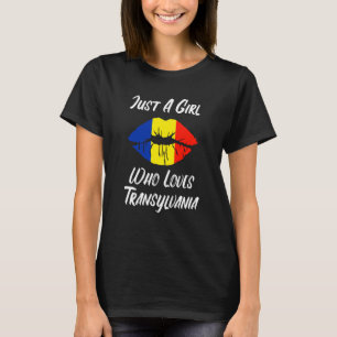 Camiseta Labios Boca Amor Bandera Rumana Transilvania