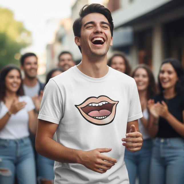 Camiseta Labios Boca Dientes Lengua Abierta (Subido por el creador)