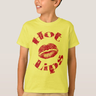 Camiseta Labios calientes, labios rojos