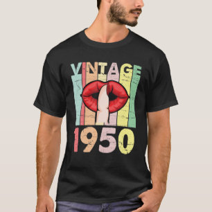 Camiseta Labios Calientes Y Dedo Mujer Vintage 1950 Cumplea