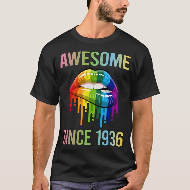 Camiseta Labios Coloridos - Impresionantes desde 1936 (Anverso)