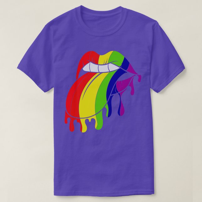 Camiseta Labios coloridos LGBT (Diseño del anverso)