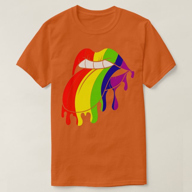 Camiseta Labios coloridos LGBT (Diseño del anverso)