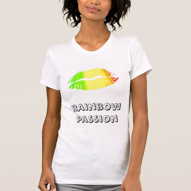 Camiseta Labios de Arcoíris (Anverso)