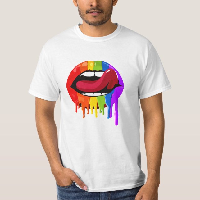 CAMISETA LABIOS DE ARCOÍRIS (Anverso)