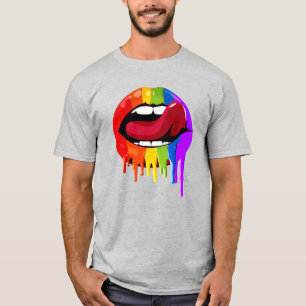 CAMISETA LABIOS DE ARCOÍRIS