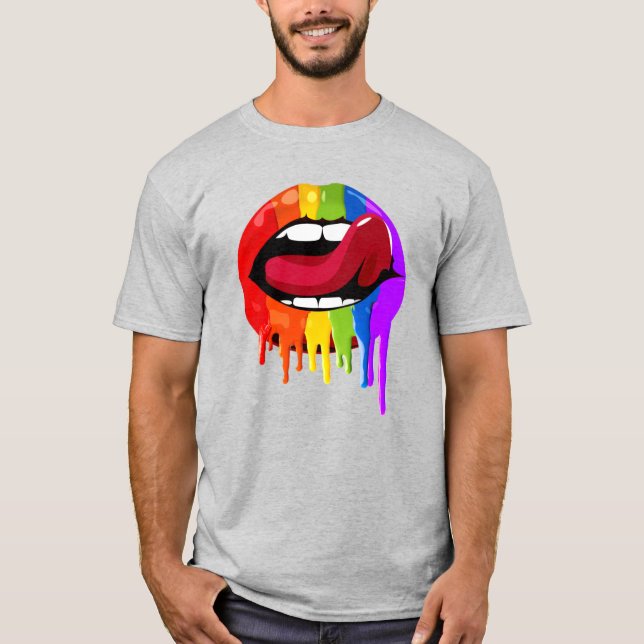 CAMISETA LABIOS DE ARCOÍRIS (Anverso)