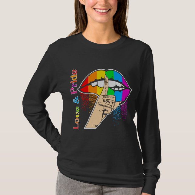 Camiseta Labios de Arcoíris Orgullo Lgbt (Anverso)