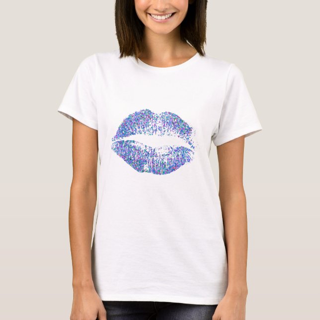 Camiseta Labios de Brillo Multicolor #9 (Anverso)
