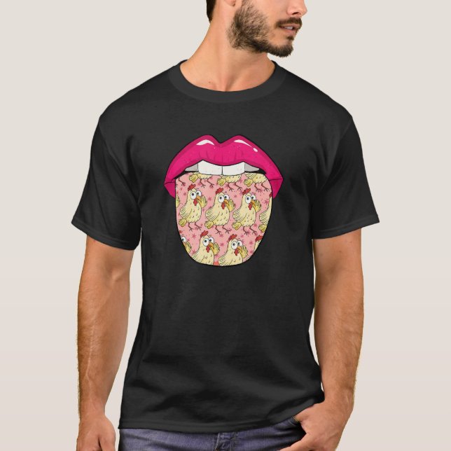 Camiseta Labios de gallina huevos   Granja Agricultura Gran (Anverso)