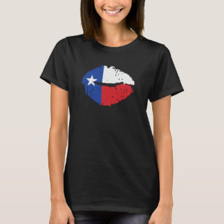Camiseta Labios de la bandera de Tejas
