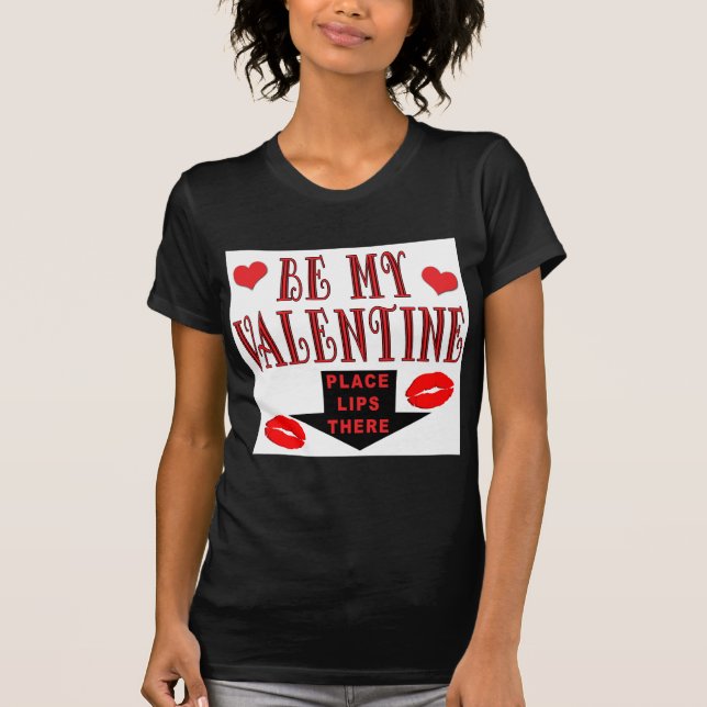 Camiseta Labios de la tarjeta del día de San Valentín (Anverso)