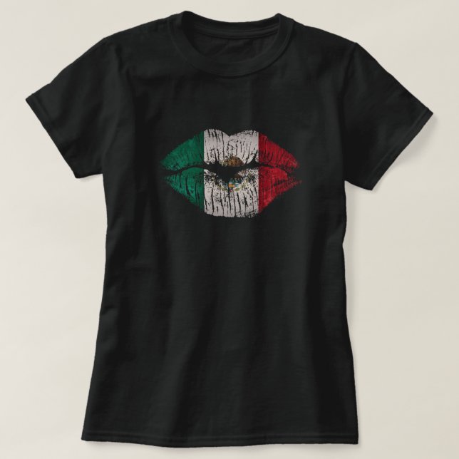 Camiseta labios de México (Diseño del anverso)