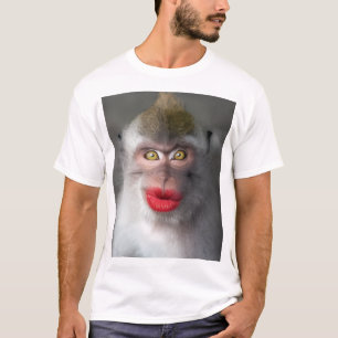 Camiseta labios de mono divertidos