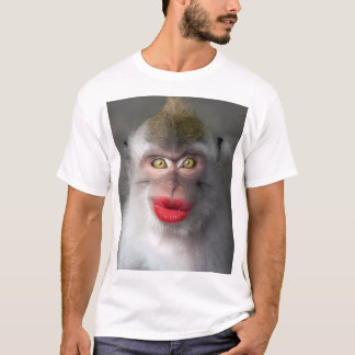 Camiseta labios de mono divertidos