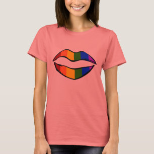 Camiseta Labios del arco iris