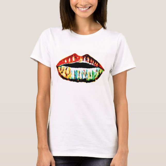 Camiseta Labios del arco iris (Anverso)