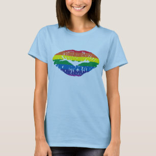 Camiseta Labios del arcoiris