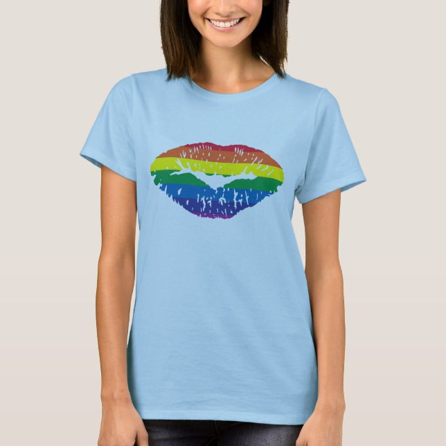 Camiseta Labios del arcoiris (Anverso)