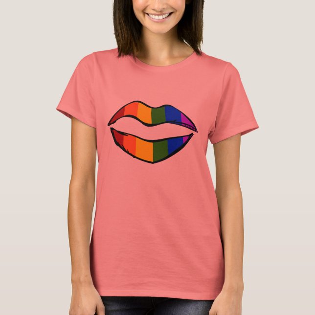 Camiseta Labios del arcoiris (Anverso)