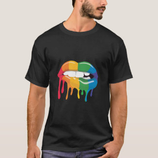 Camiseta Labios del arcoiris