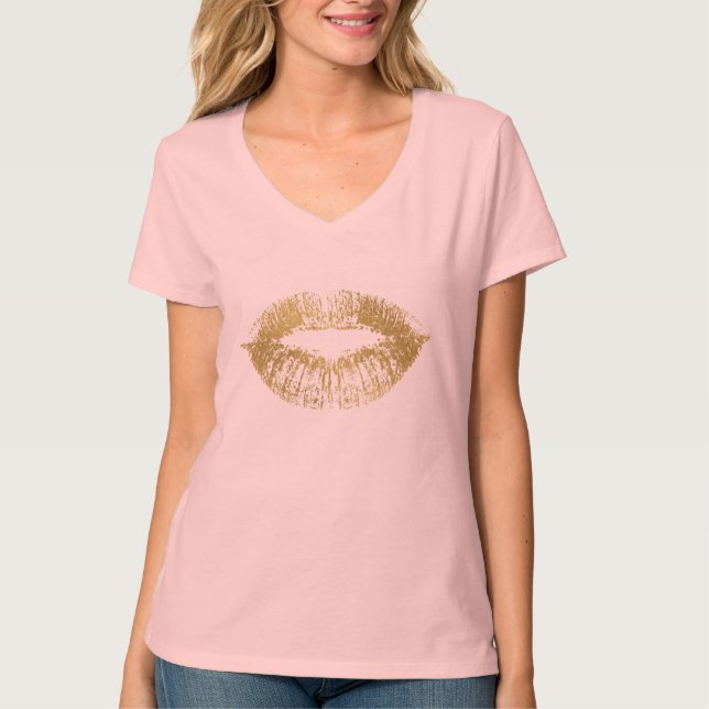 Camiseta Labios del encanto del oro (Anverso)