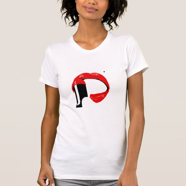 Camiseta Labios del lápiz labial (Anverso)