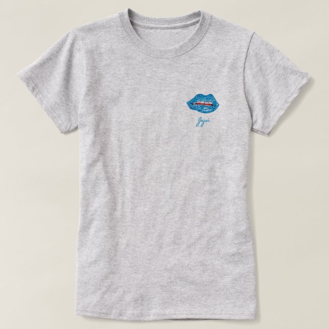 Camiseta Labios del océano (Diseño del anverso)
