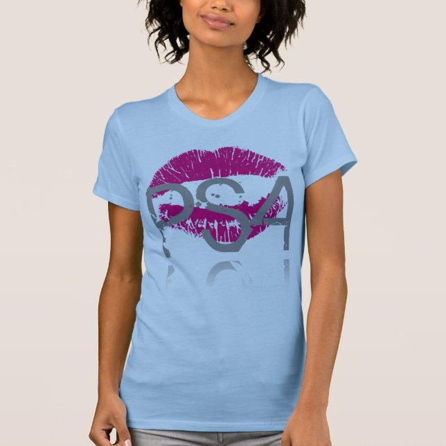Camiseta LABIOS del PSA (rosa) (Anverso)