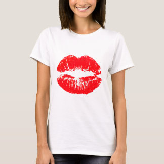 Camiseta Labios del rojo del vector