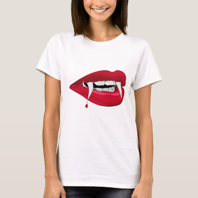 Camiseta Labios del vampiro (Anverso)