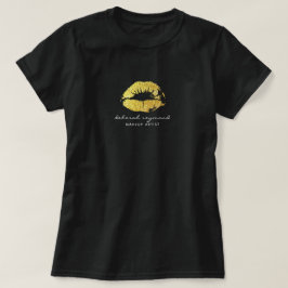 Camiseta labios dorados para un artista de maquillaje belle